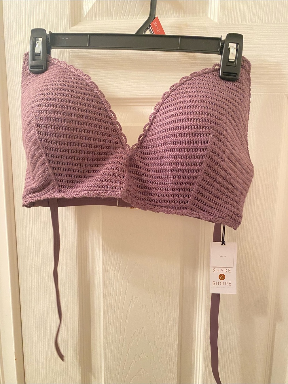 Shade & Shore Lavender Crochet Bikini Top 36 DD